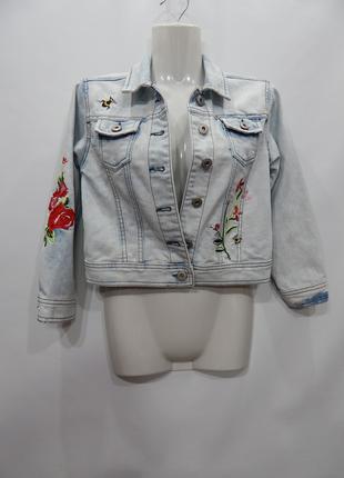 Куртка джинсовая женская подросток Vintage, рост 134-140, 8-10...