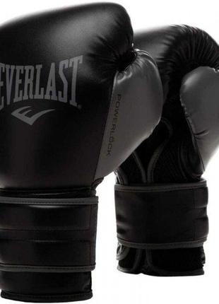 Боксерские перчатки Everlast POWERLOCK TRAINING GLOVES Черный ...