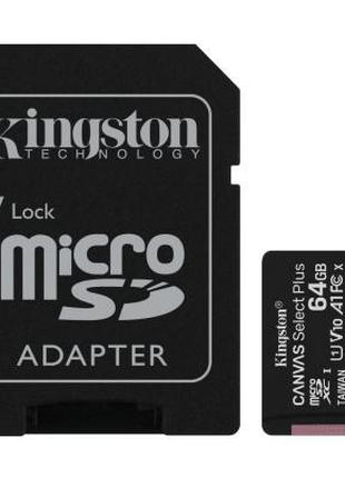 Карта памяти Kingston 64GB micSDXC class 10 A1 Canvas Select P...