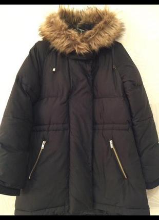Куртка черная синтопон холодная осень / теплая зима