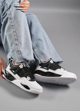 Nike air jordan 4 retro white&amp;black