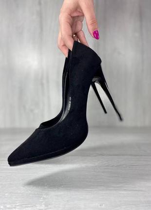 Жіночі  замшеві туфлі на шпильці yesmile