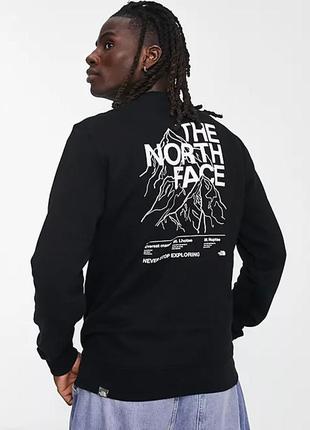 The north face mountain outline back print sweatshirt свитшот ...