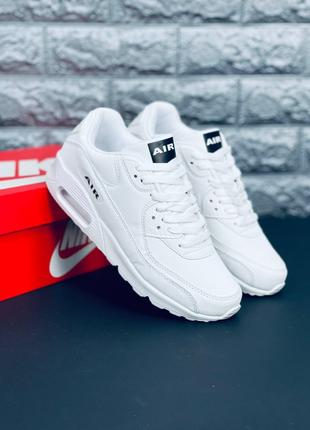 Чоловічі кросівки Nike Air Max 90, білі спортивні кроси Найк