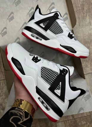 Nike air jordan 4 retro white black red