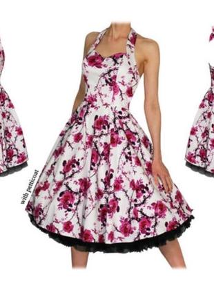 Hearts & roses cherry blossom 50-х,

платье, сарафан, свинг, р...