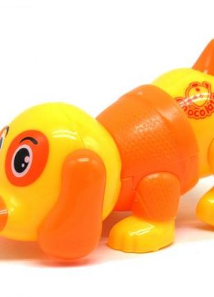 Заводная игрушка "Собачка", оранжевая