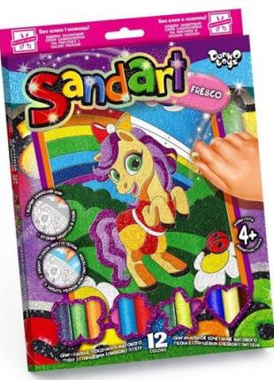 Фреска з кольорового піску "Sandart" Поні
