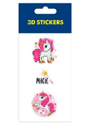 Набор 3D стикеров "Magic unicorn" (1 лист)