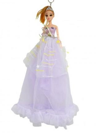 Кукла в длинном платье "Звездопад", сиреневый