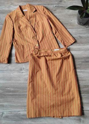 Винтажный редкий костюм пиджак и юбка celine