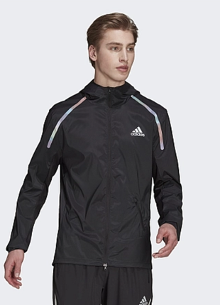 Мужская спортивная ветровка adidas marathon running jacket bla...