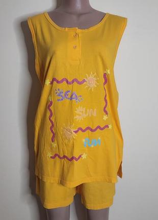 Пижамный комлект шорты бриджи футболка майка