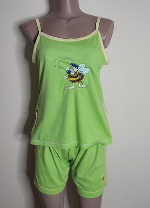 Пижамный комлект шорты бриджи футболка майка