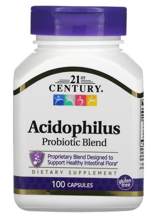 Смесь Пробиотиков, Acidophilus, 21st Century, 100 капсул