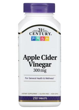 Яблочный уксус, 300 мг, Apple Cider Vinegar, 21st Century, 250...