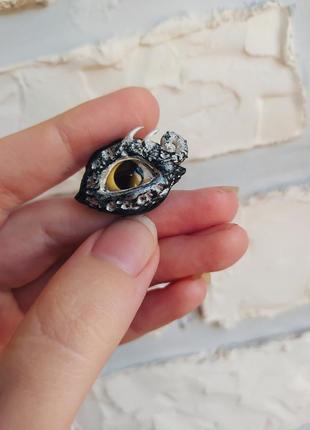 Кулон глаз дракона око дракона ручна робота с глини