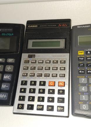 коллекция старых нерабочих калькуляторов Sharp Casio цена за все