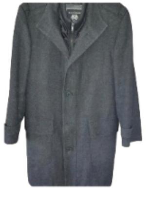 Пальто темно-сіре jean carriere 46 р.