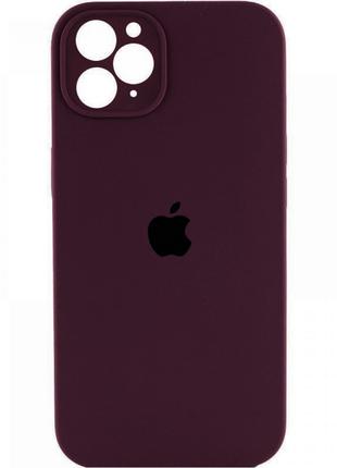 Чохол Silicone Case Square iPhone 11 Pro Max Maroon ( 35 )