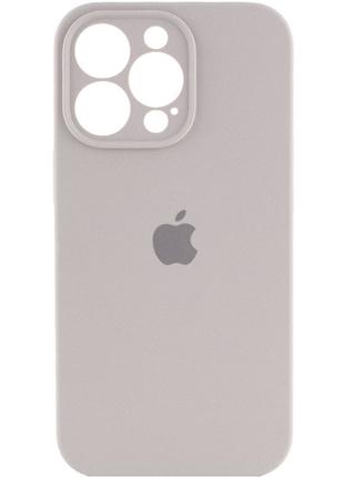 Чехол Silicone Case Square iPhone 14 Pro Max Rock Ash