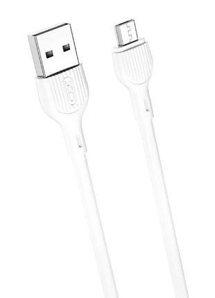 Кабель XO NB200 2.1A USB cable for micro 2M White