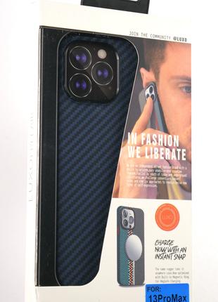 Чехол Luxo Free Air CarBon with MagSafe iPhone13PROMAX Blue