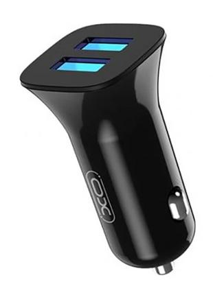 АЗУ XO CC31 12W PC Dual USB car charger Black