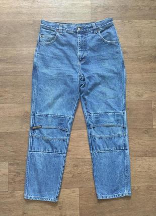 Штаны джинсовые shoshoni карго с наколенниками реп робочие джинсы