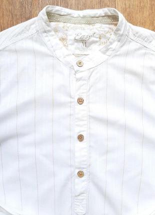 Рубашка easy белая без воротника без воротничка хлопок размер ...
