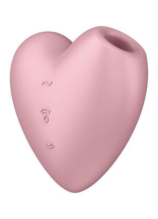 Розовый Вакуумный вибратор для клитора Satisfyer Cutie Heart L...