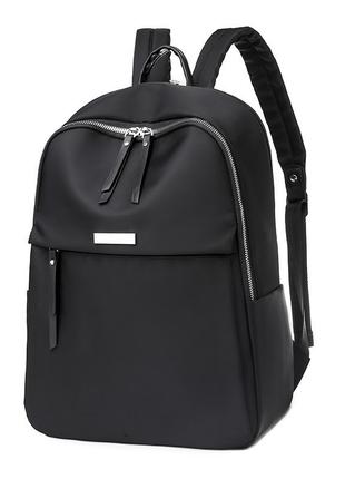Классический Женский рюкзак нейлоновый 37х28х13 см Черный