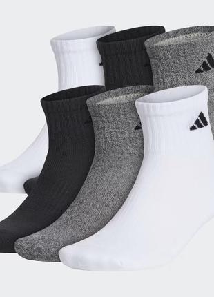 Носки adidas athletic quarter socks 6 pairs оригинал из сша носки