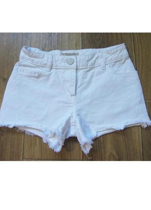Красиві круті джинсові шорти білі next некст для дівчинки 11 р...