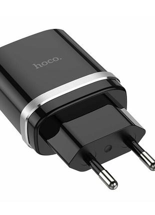 Сетевое зарядное устройство Hoco Smart QC3.0 charger Black (C12Q)