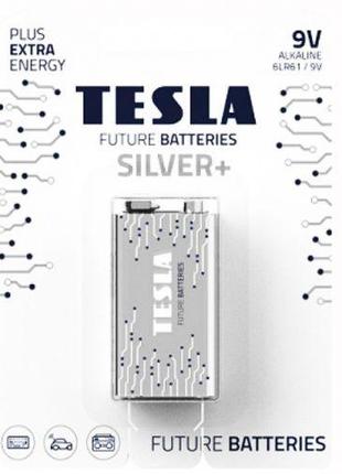 Батарейки TESLA 9V SILVER+ (6LR61), 1 штука