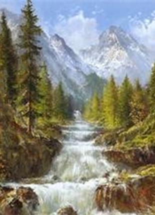 Набор Алмазная мозаика вышивка Волшебство горных рек: Лесной В...