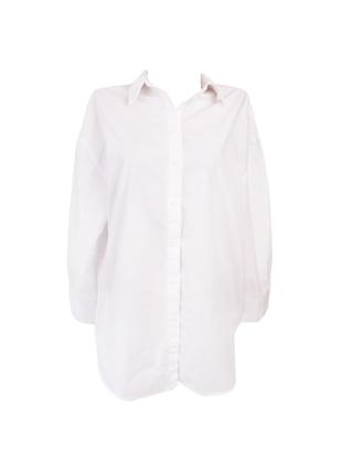 Б/У женская оверсайз рубашка с длиным рукавом белый XS Primark