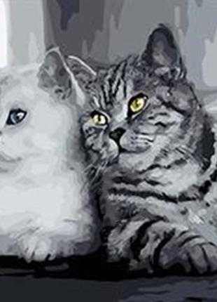 Набор Алмазная мозаика вышивка Мечтательные коты Веселые коты ...