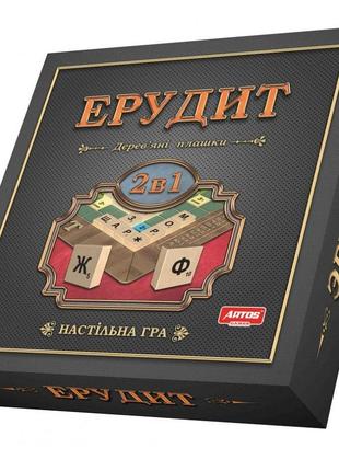 Игра Настольная Эрудит с Деревянными Плашками