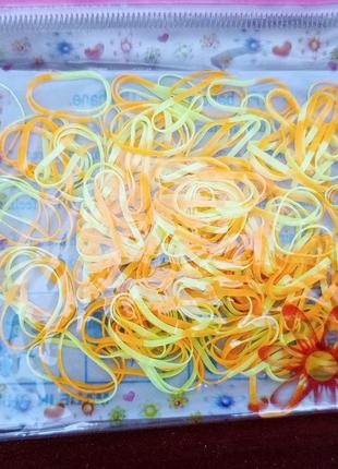 Пакет резинок для плетения браслетов желто-оранжевые