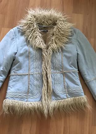 Куртка меховая на девочку 10-11 лет