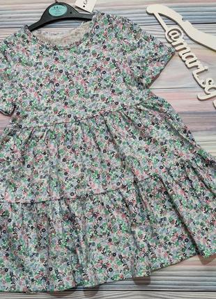 Летнее платье с цветочным принтом george р. 3-4 года