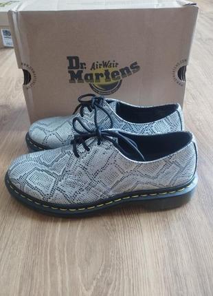 Dr.martens 1461 unisex silver metallick snake