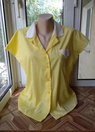 Льняная блуза блузка рубашка большого размера