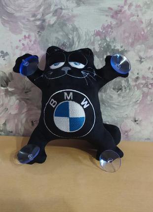 Игрушка кот саймона в машину c вышивкой бмв bmw черный подарок...