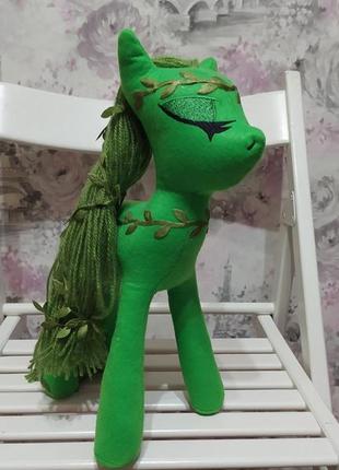 Фетровая мягкая игрушка пони зеленый 35 см 03895