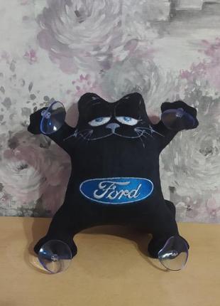 Игрушка кот саймона в машину c вышивкой ford форд черный подар...