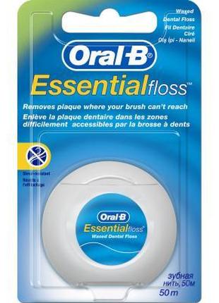 Зубная нить Oral-B Essential floss Waxed мятная 50 м
(30142602...