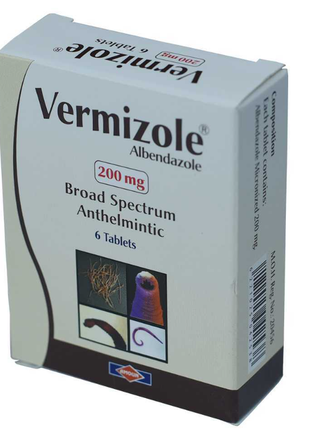 Vermizole Вермизол  Таблетки от гельминтов, 6 таб, Египет